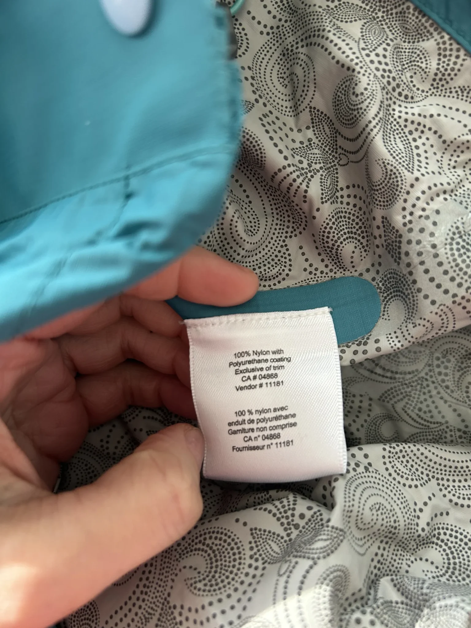 Image for Manteau Imperméable Technique MEC – Turquoise – Taille S – Excellent État
