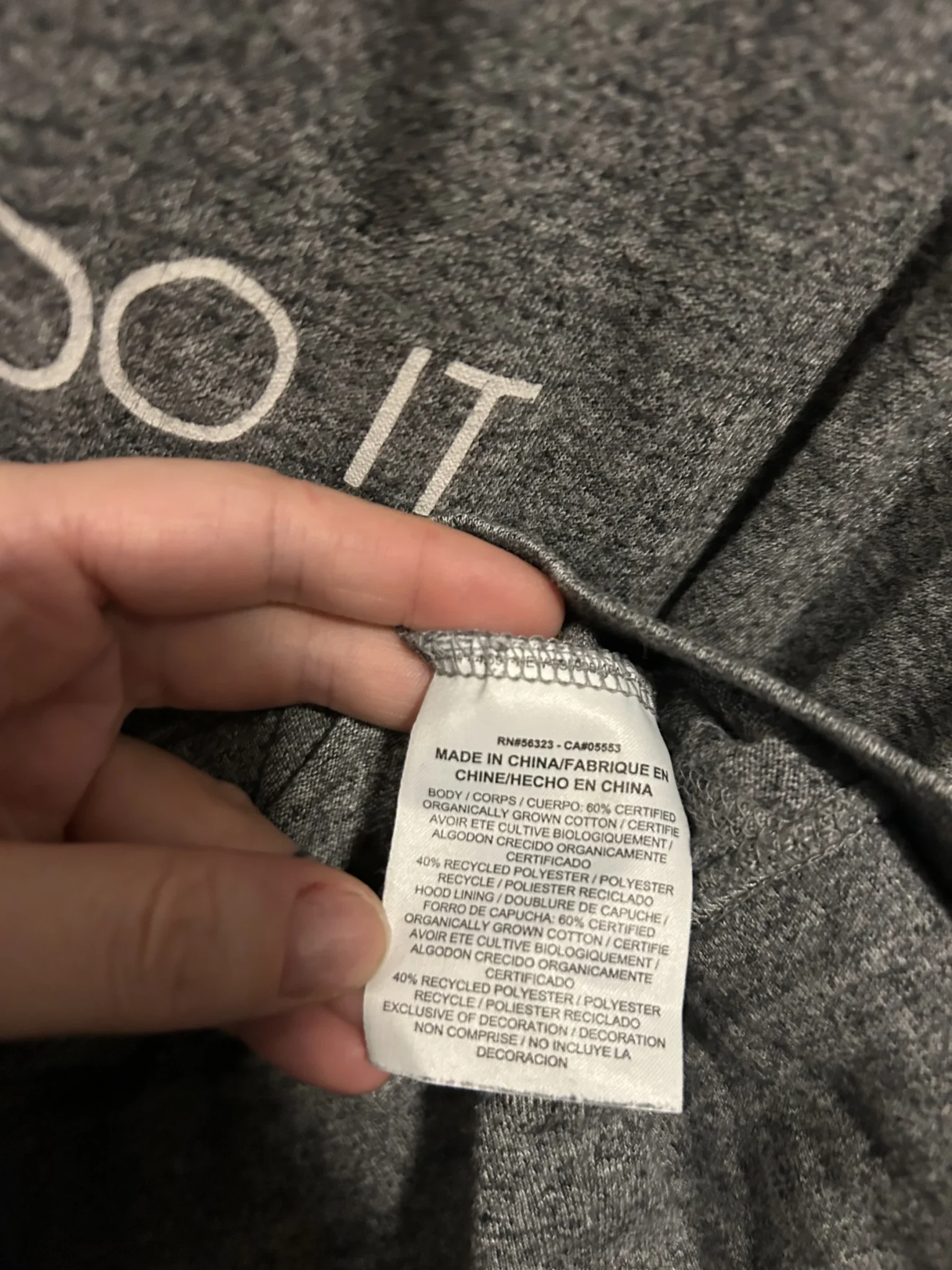 Image for Chandail Manches Longues Nike Bio & Recyclé – Gris Chiné – Taille Small – Excellent État