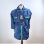 Featured thumbnail for S-M | Vintage jeans jacket with tartan lining made in Canada