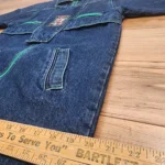 Thumbnail for S-M | Vintage jeans jacket with tartan lining made in Canada
