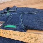 Thumbnail for S-M | Vintage jeans jacket with tartan lining made in Canada