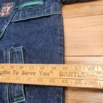 Thumbnail for S-M | Vintage jeans jacket with tartan lining made in Canada