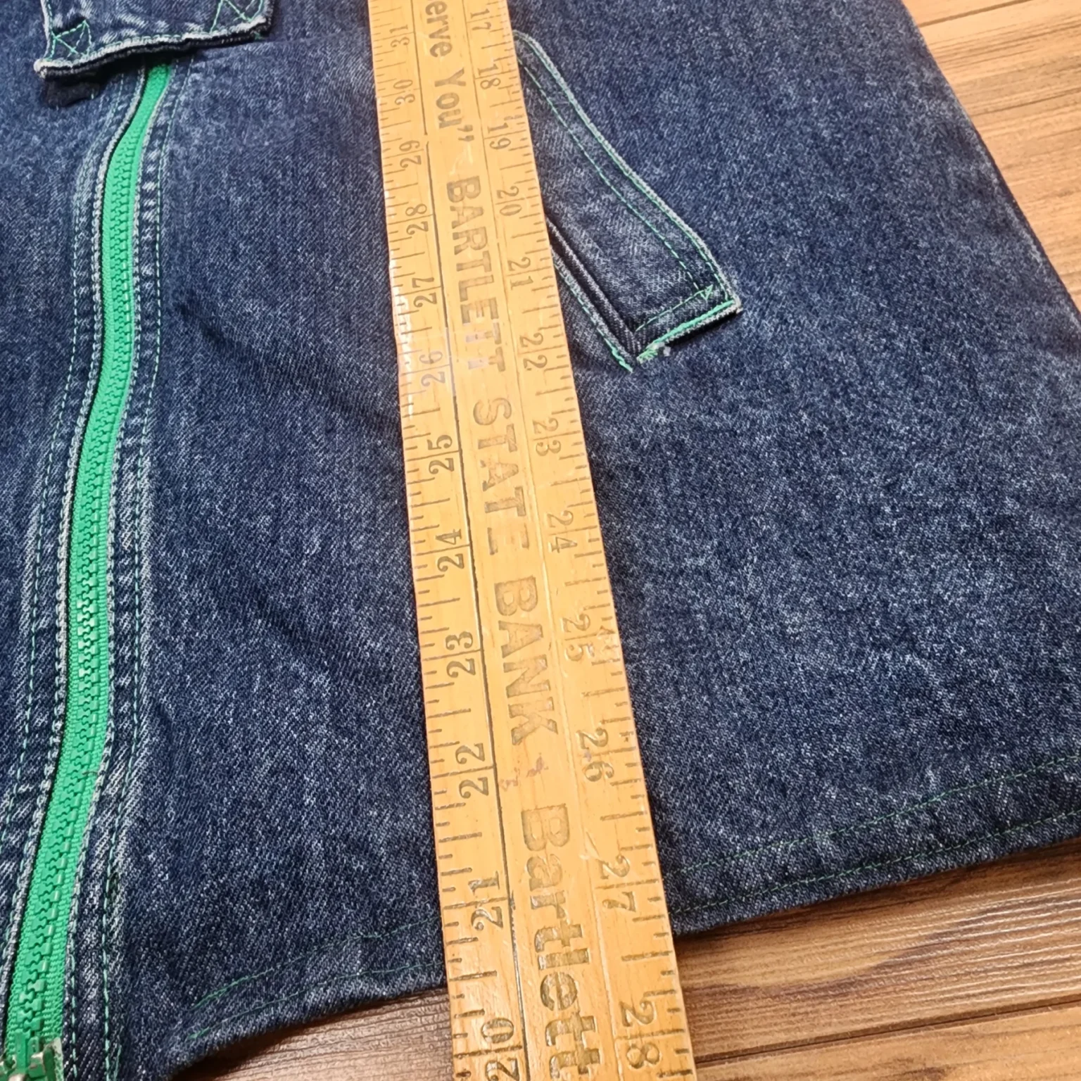 Image for S-M | Vintage jeans jacket with tartan lining made in Canada