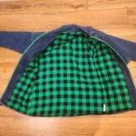 Thumbnail for S-M | Vintage jeans jacket with tartan lining made in Canada