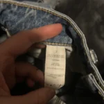 Thumbnail for Short Mom Denim Garage – Bleu Délavé & Déchiré – Taille 07 (W28) – Excellent État
