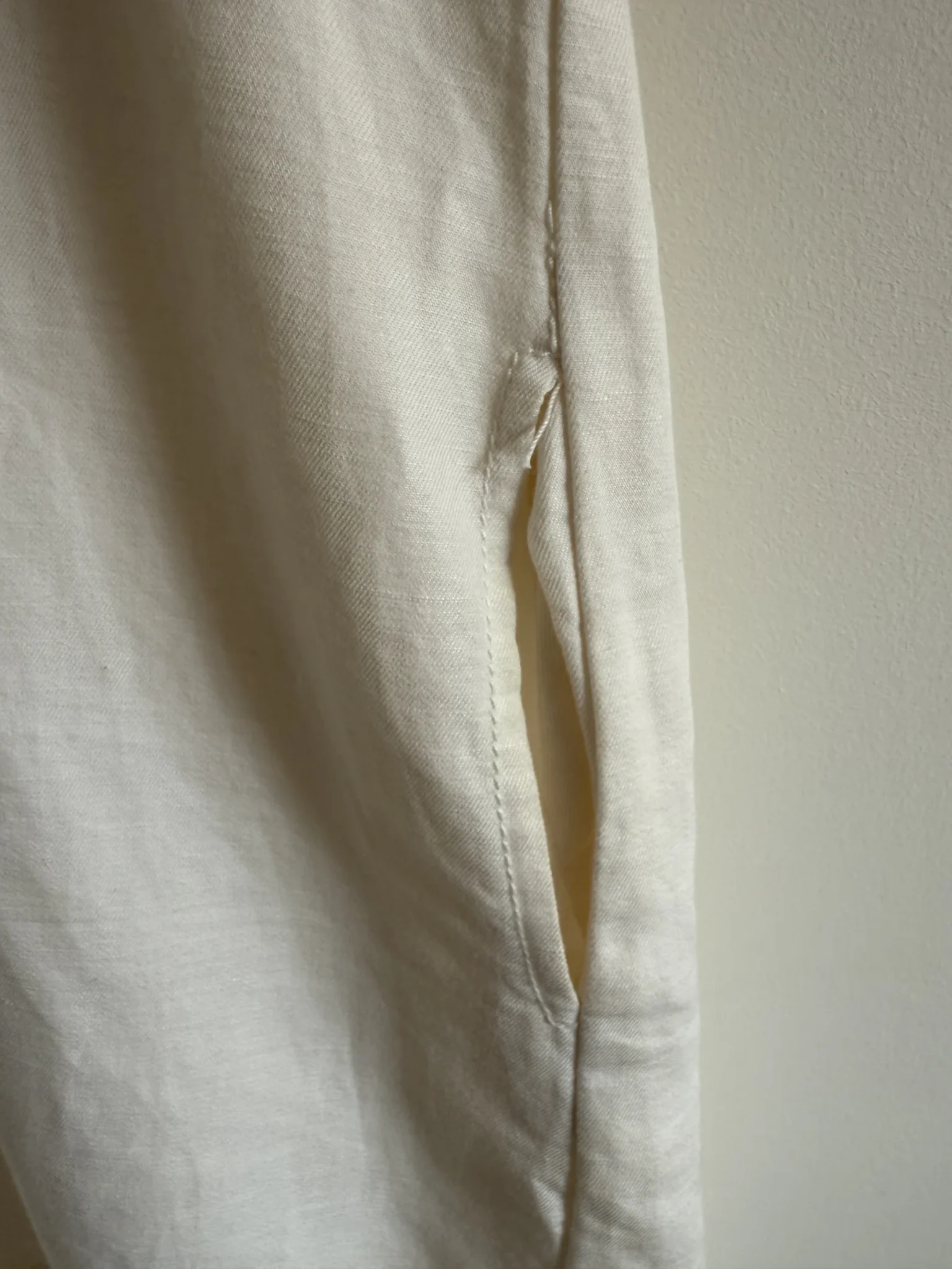 Image for Robe en lin blanc naturel