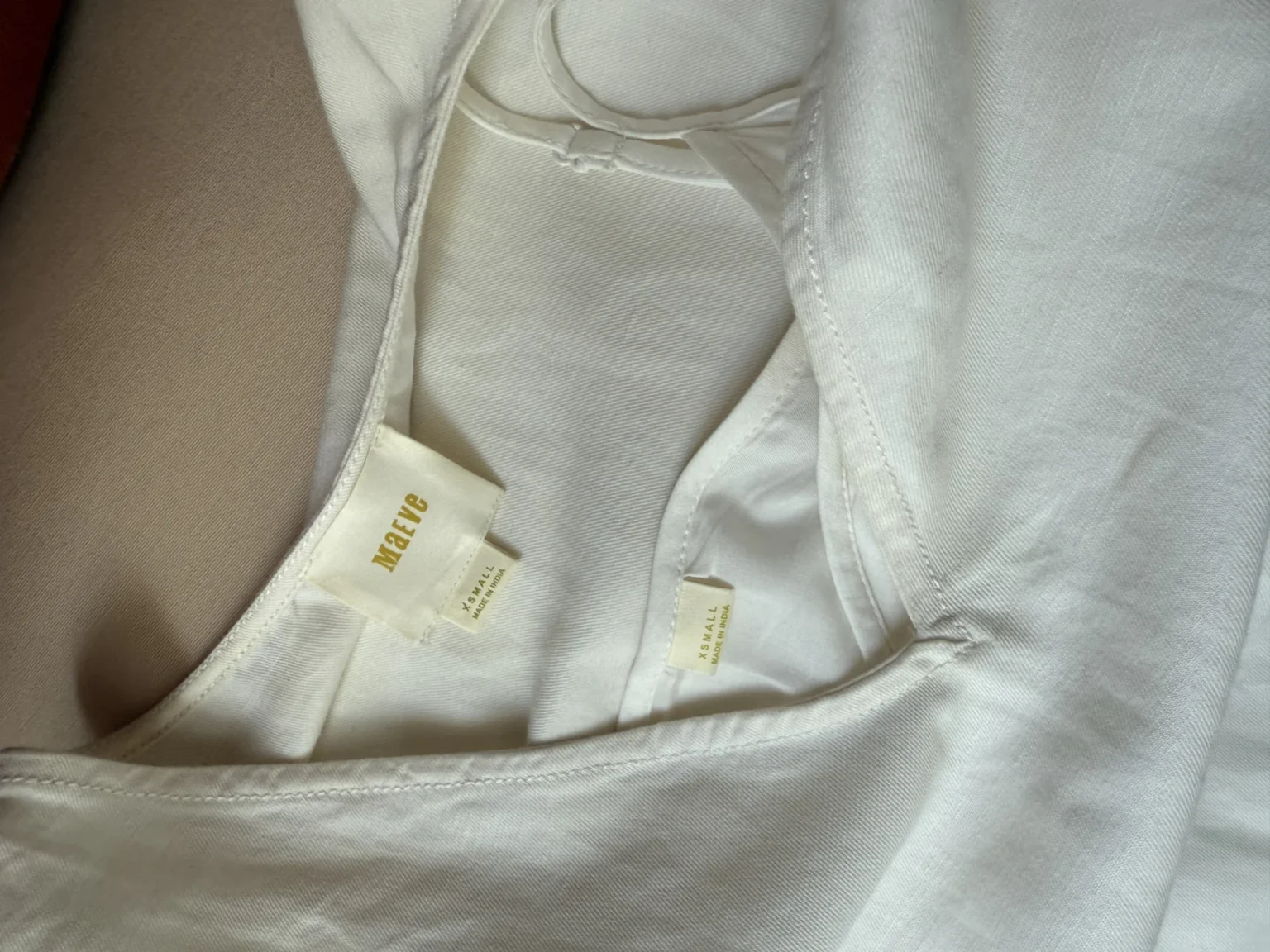 Image for Robe en lin blanc naturel