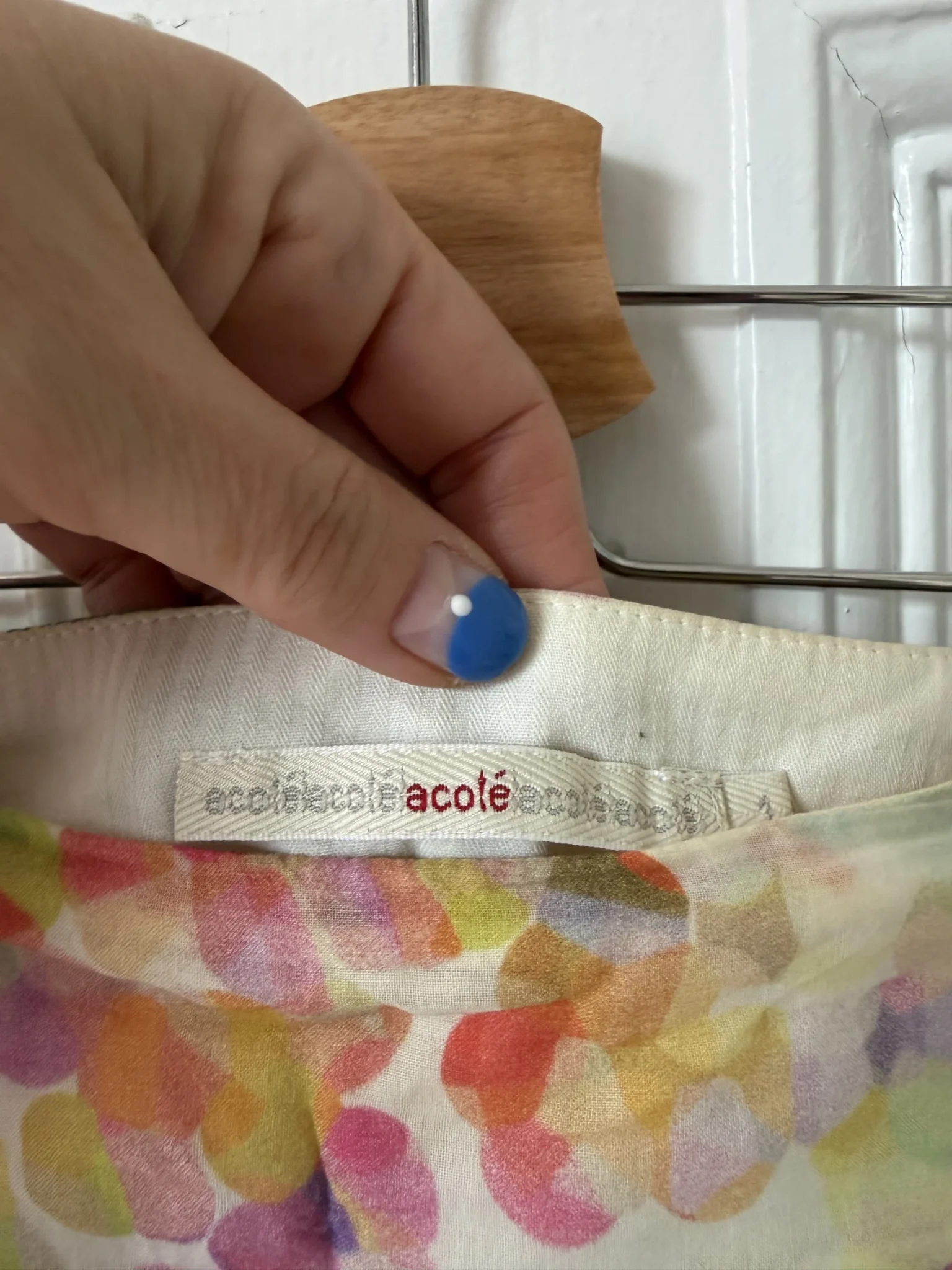 Image for Jupe acolé multicolore fluide – imprimé aquarelle – taille 4 (S/M) – été bohème chic