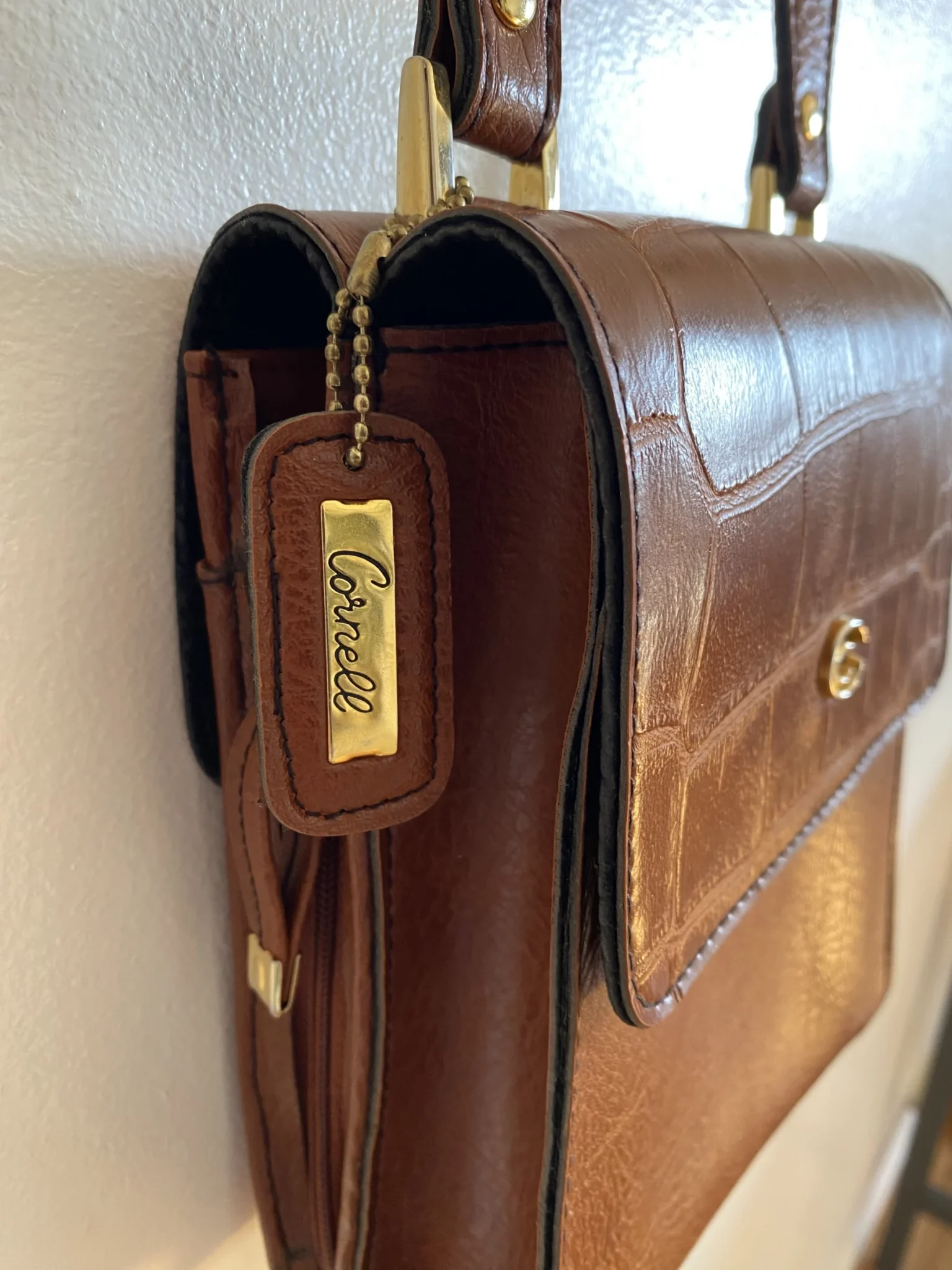 Image for VINTAGE Sac à main en cuir Cornell