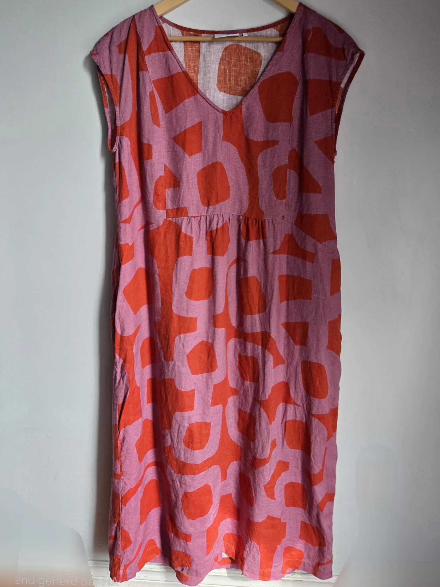 Featured image for Long dress 100% linen FOIL