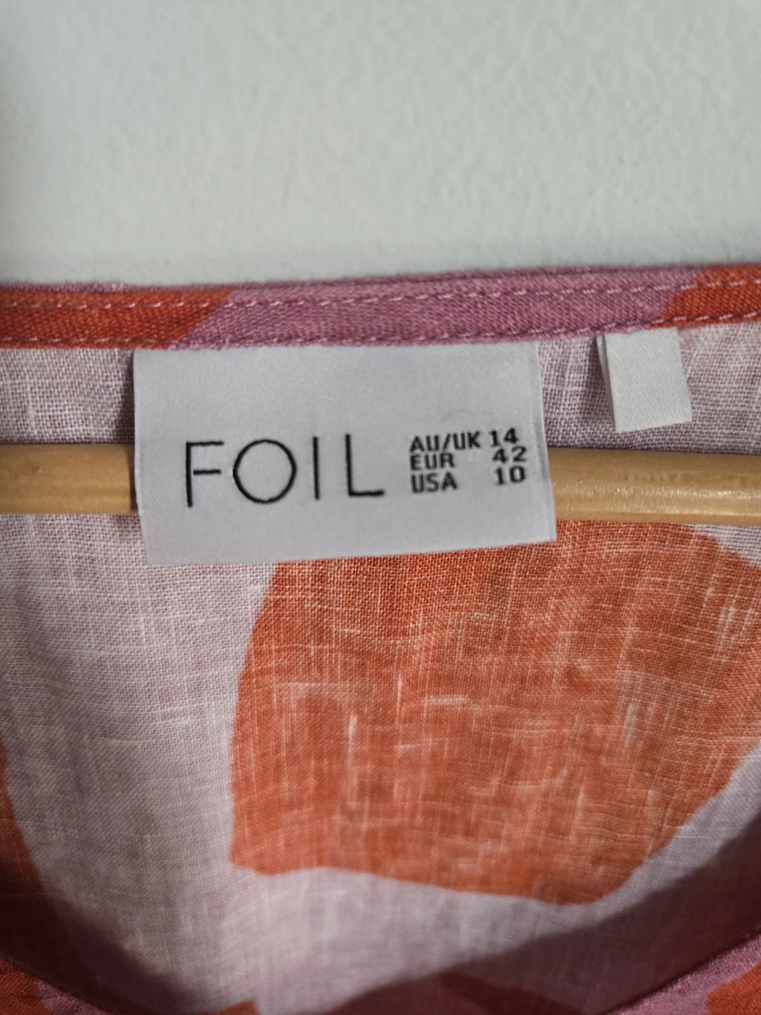Image for Long dress 100% linen FOIL