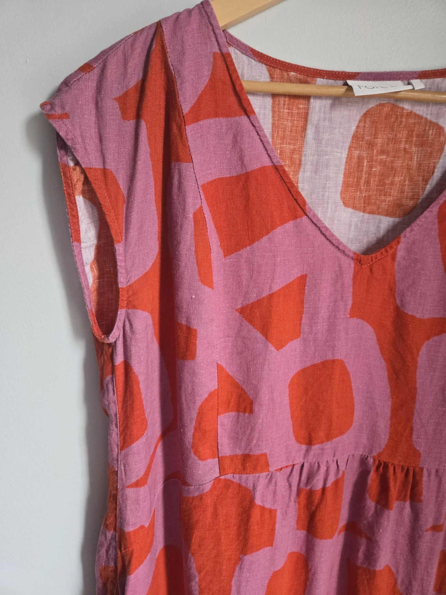 Image for Long dress 100% linen FOIL