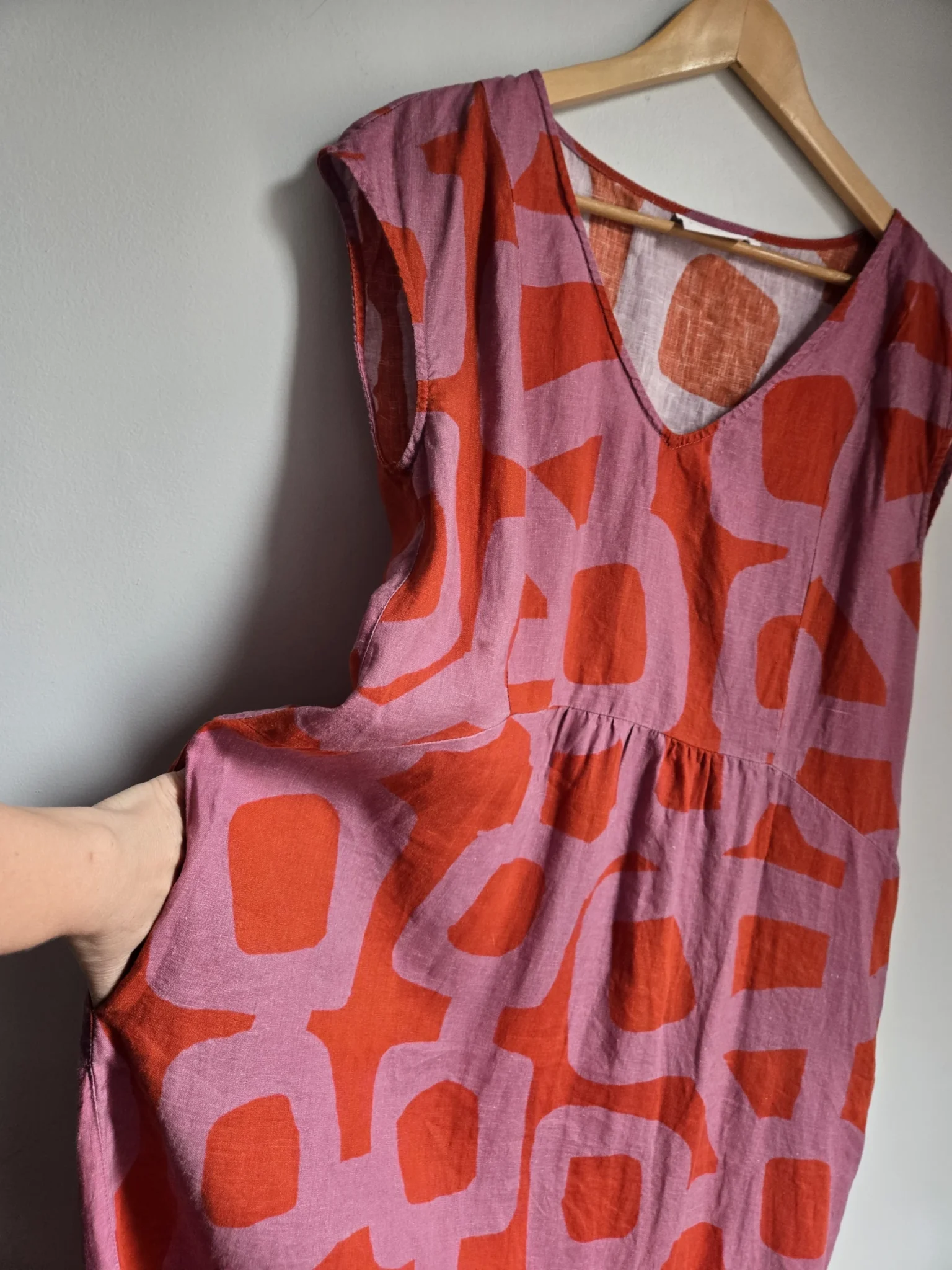 Image for Long dress 100% linen FOIL