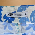 Thumbnail for ZARA Women's high waist shorts size XS Blue and cream