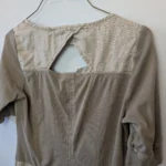 Thumbnail for SANDWICH Short dress 100% Linen Cream and Khaki with pockets Lightweight size 4 US