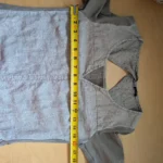 Thumbnail for SANDWICH Short dress 100% Linen Cream and Khaki with pockets Lightweight size 4 US