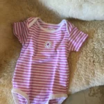 Featured thumbnail for Cache couche pekkle rose-mauve fleur bébé fille 6-12