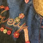 Thumbnail for Robe jeans broderie trop belle bébé fille 16 lbs (max)
