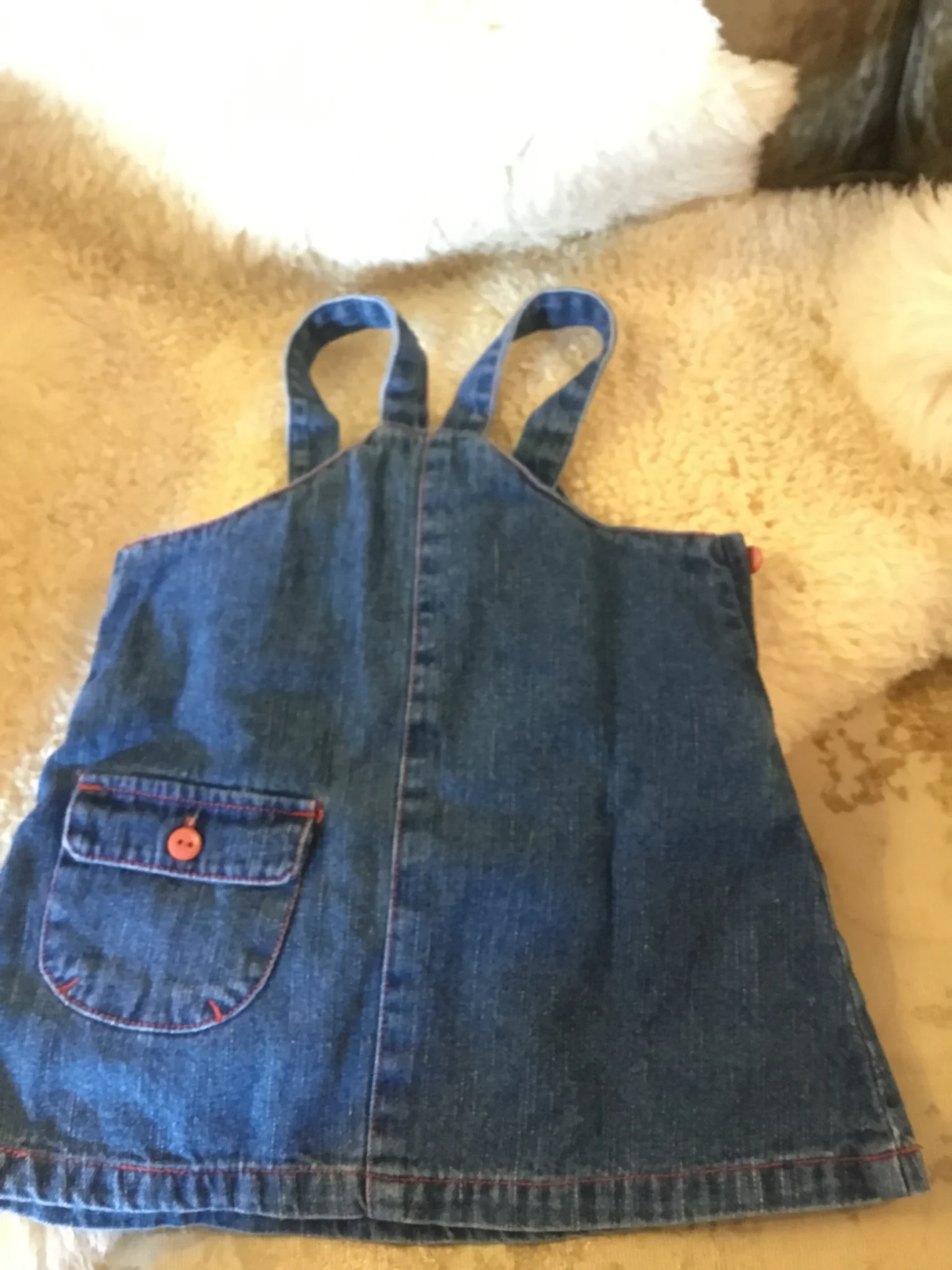 Image for Robe jeans broderie trop belle bébé fille 16 lbs (max)