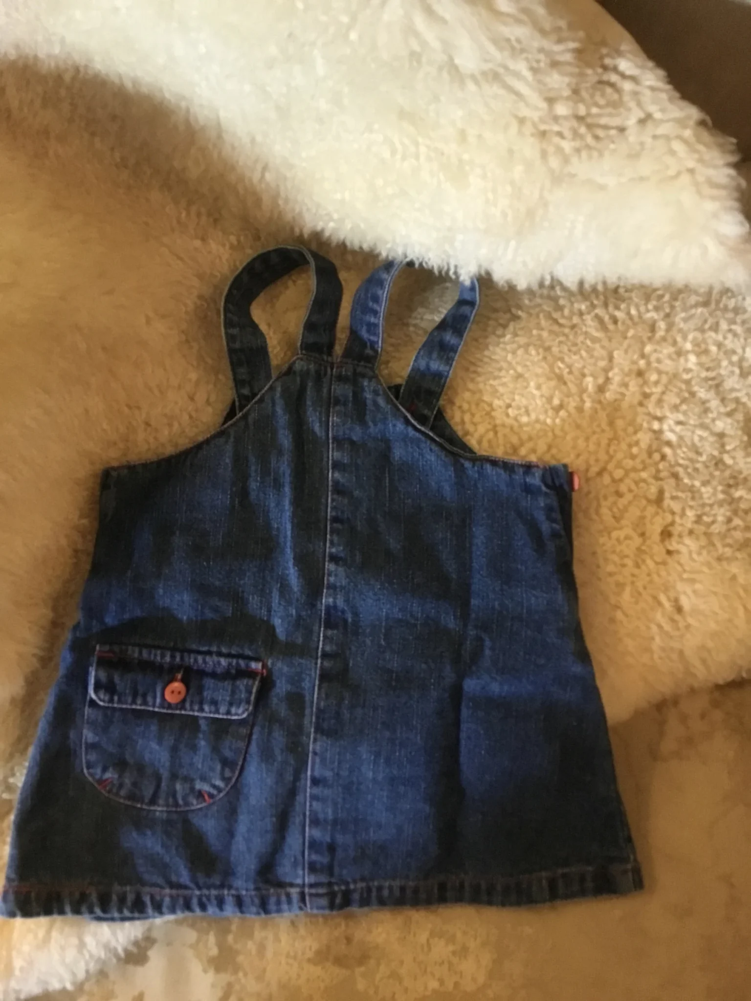 Image for Robe jeans broderie trop belle bébé fille 16 lbs (max)