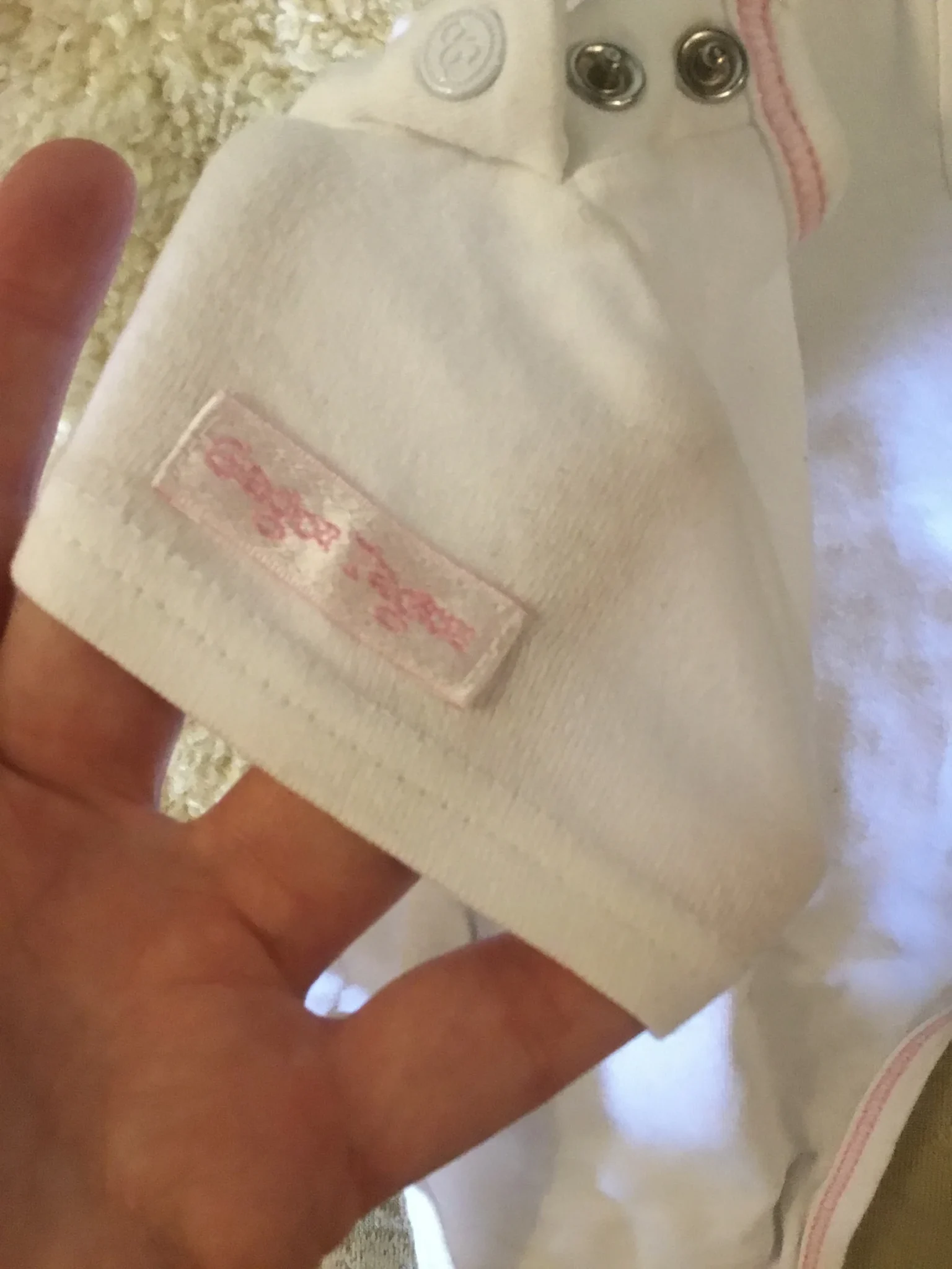 Image for Cache couche blanc lapin bébé unisexe 9 mois petit