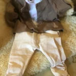 Thumbnail for Leggings beige doux bébé fille 9 mois petit