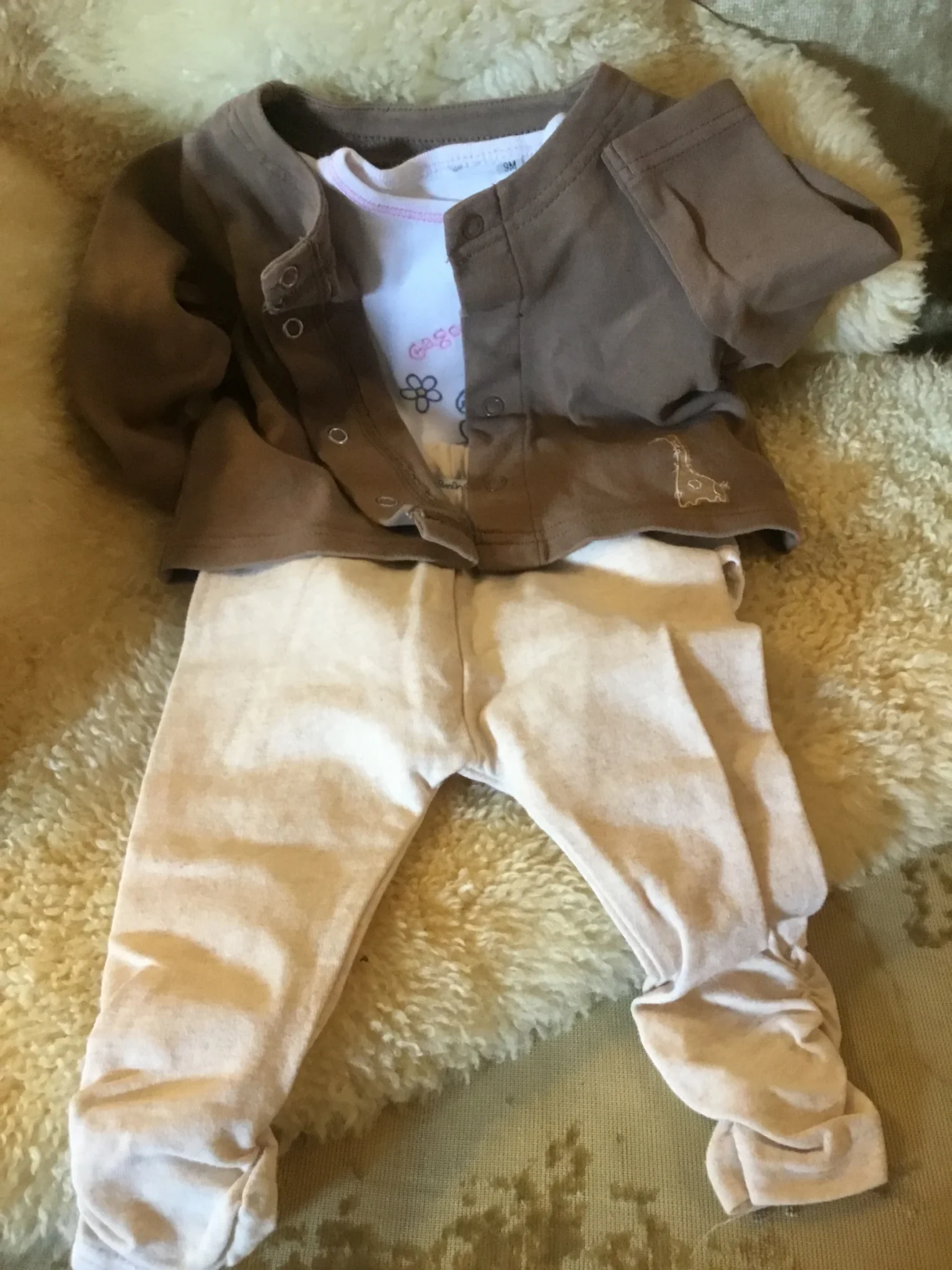 Image for Leggings beige doux bébé fille 9 mois petit