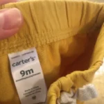 Thumbnail for Pantalon jaune coton jogging bébé unisexe 9 mois petit