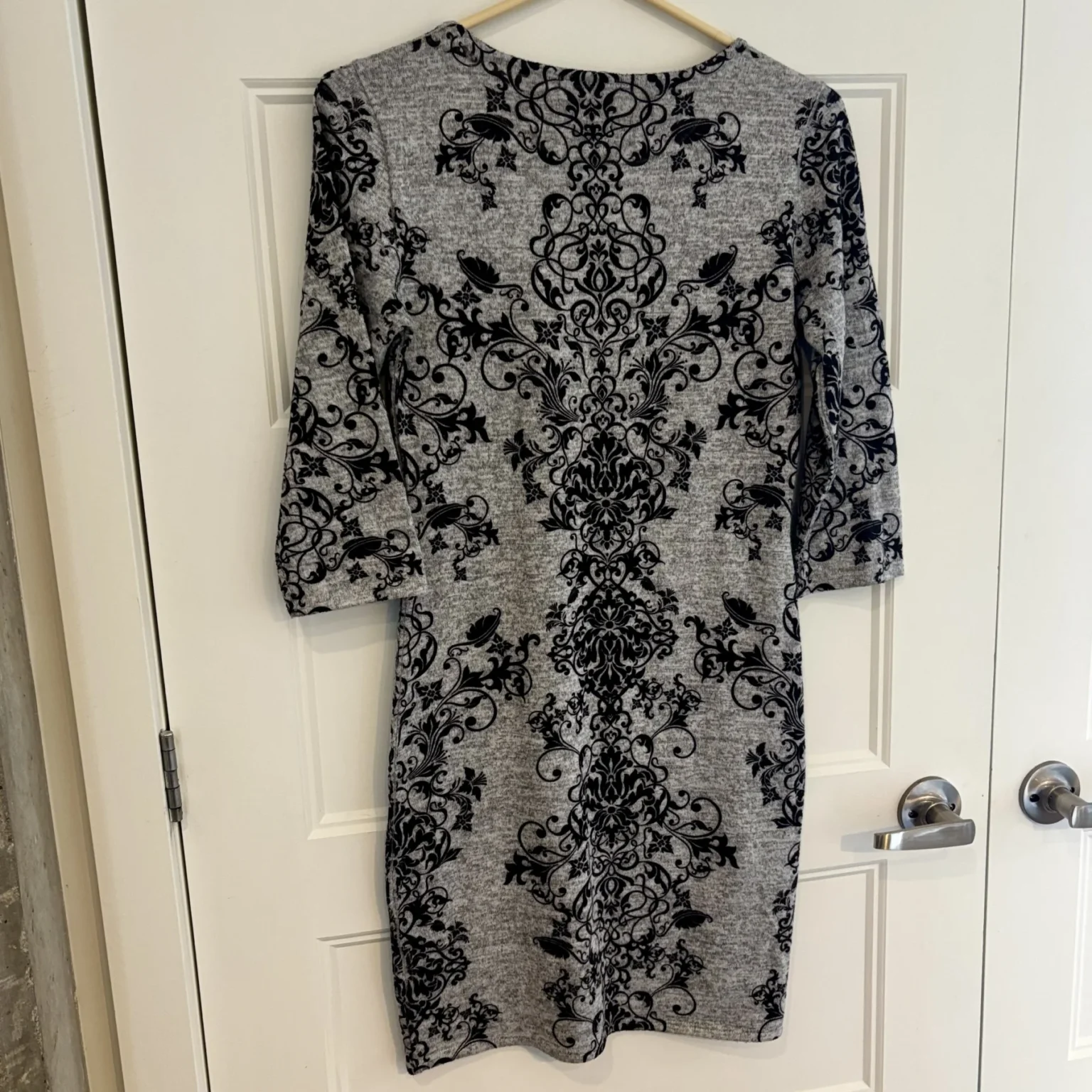 Image for Grey dress with black pattern