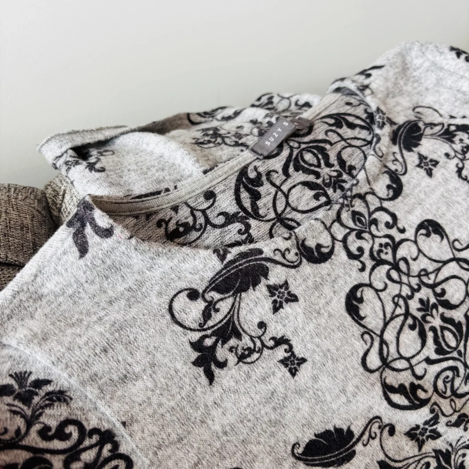 Image for Grey dress with black pattern