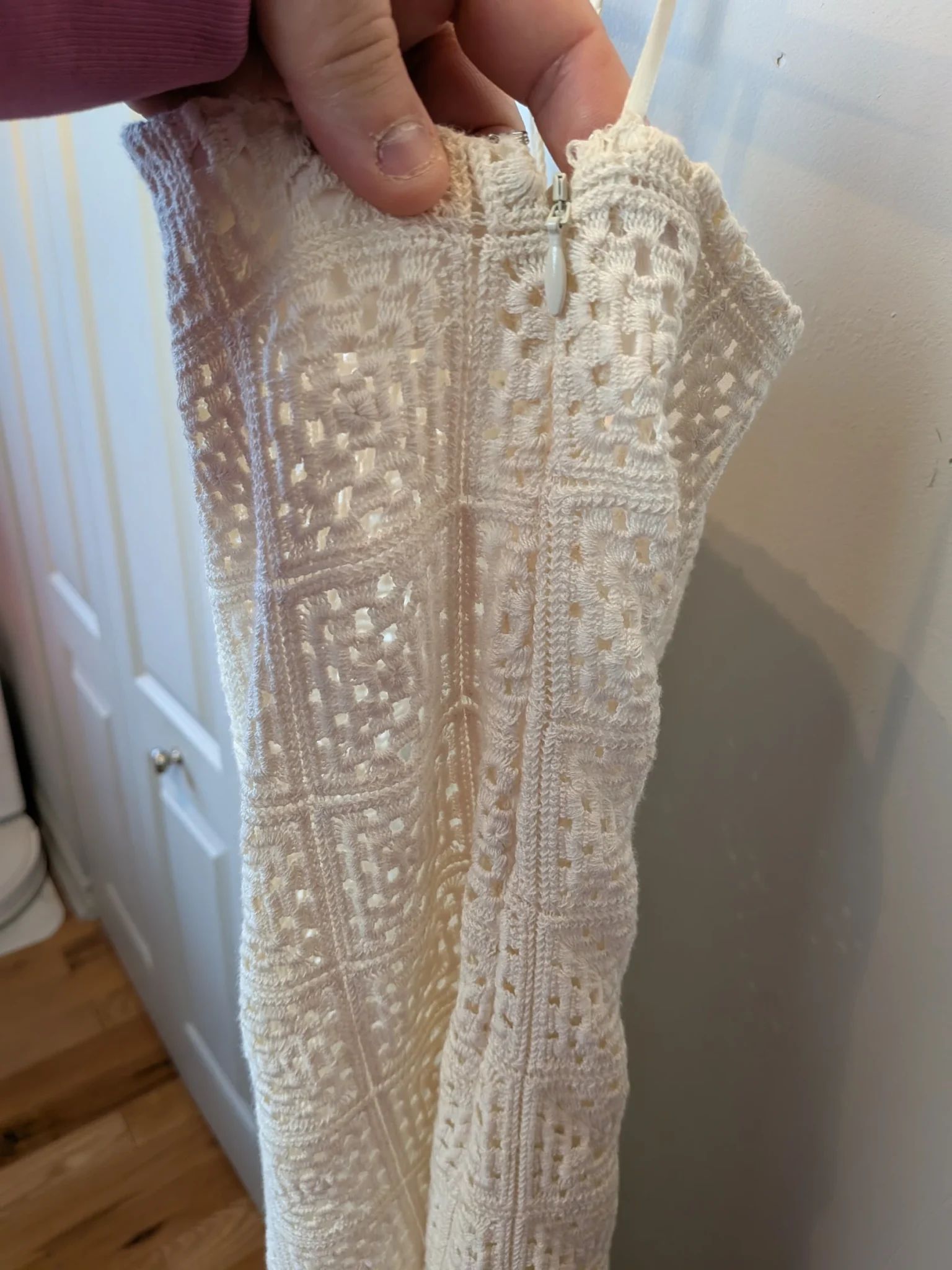 Image for KOTN Women's Maxi Dress size XXL White Crochet 85% organic cotton