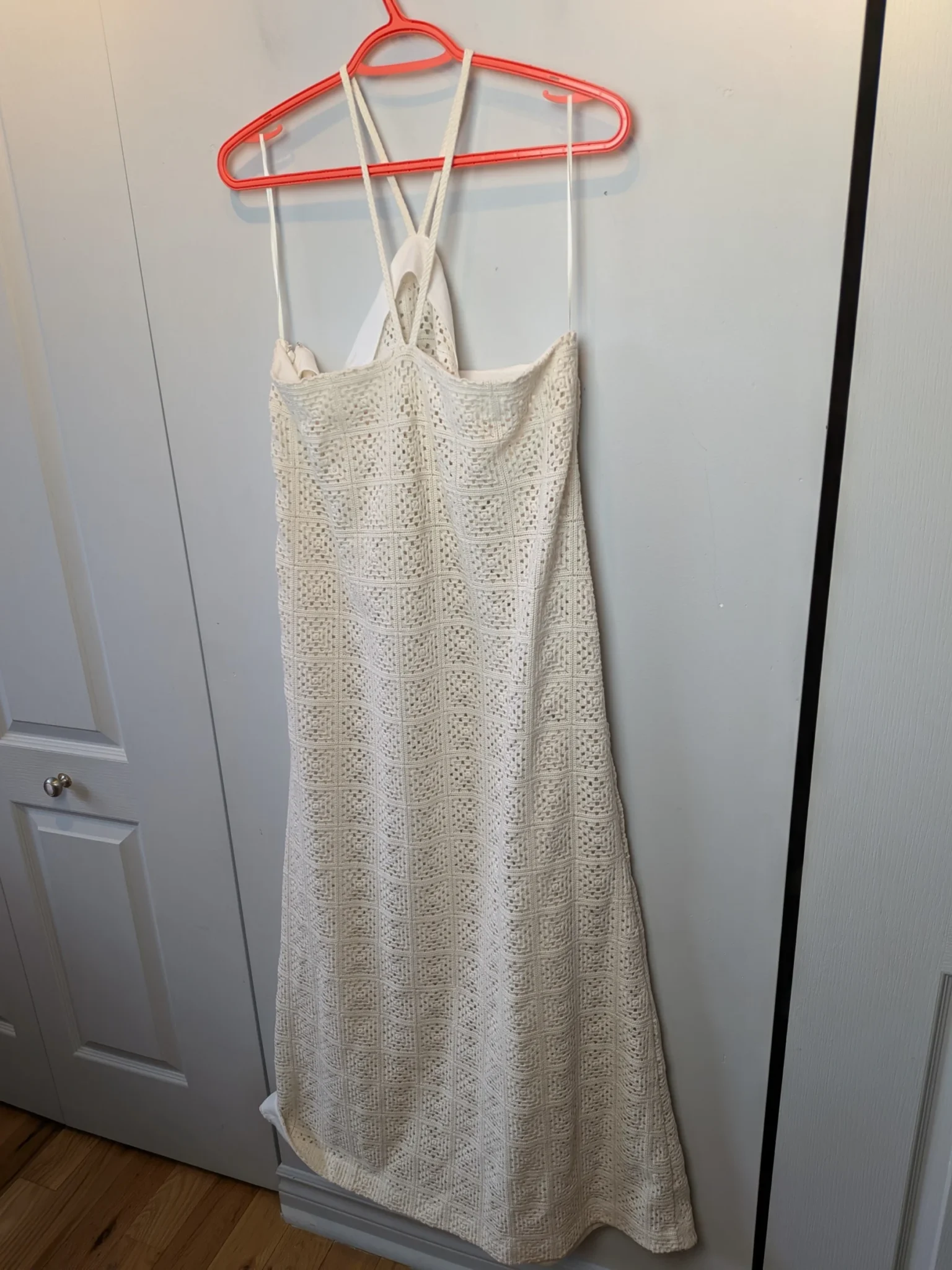 Image for KOTN Women's Maxi Dress size XXL White Crochet 85% organic cotton