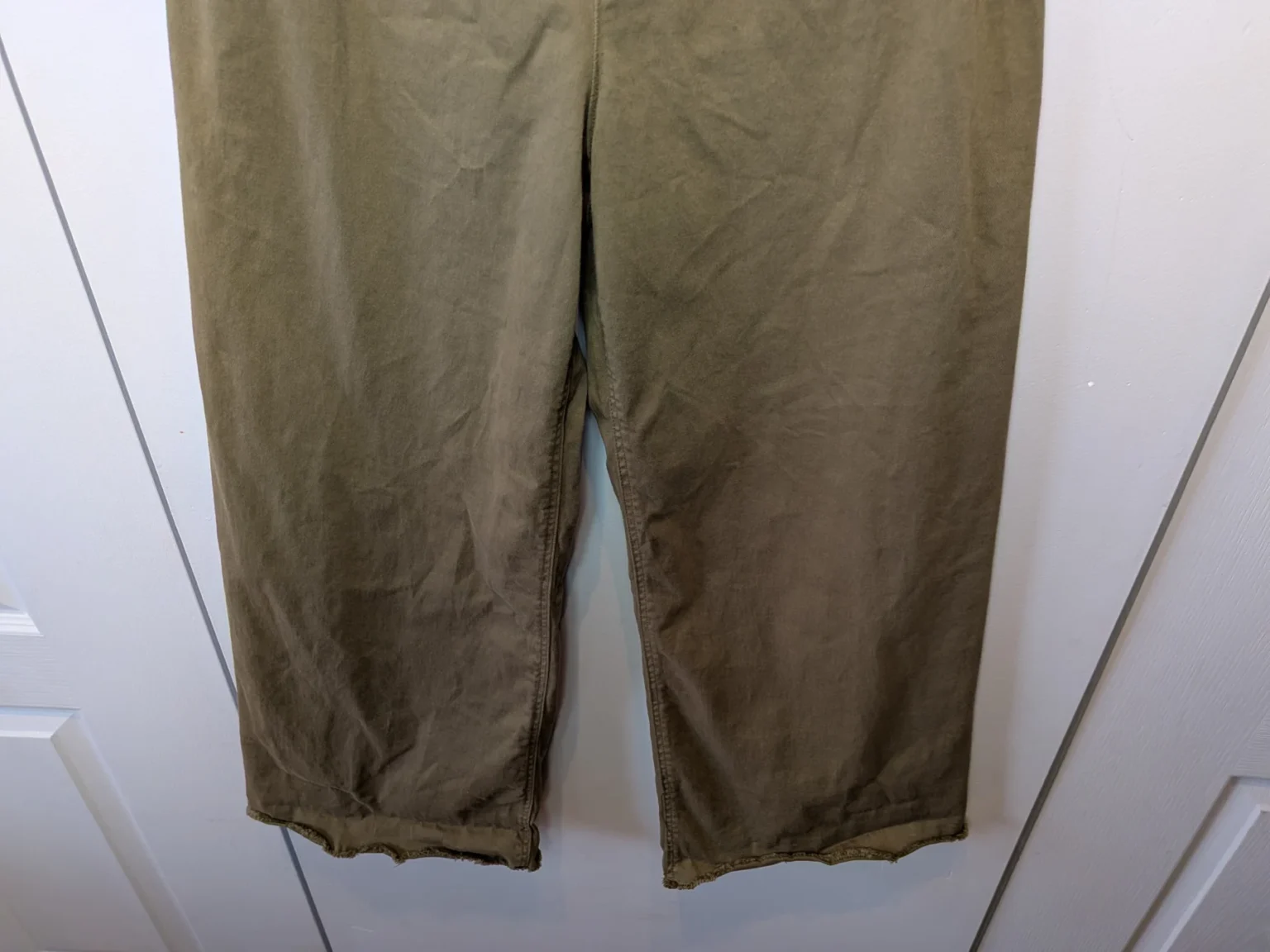 Image for ZARA Khaki trousers size 4 flare wide leg High waist