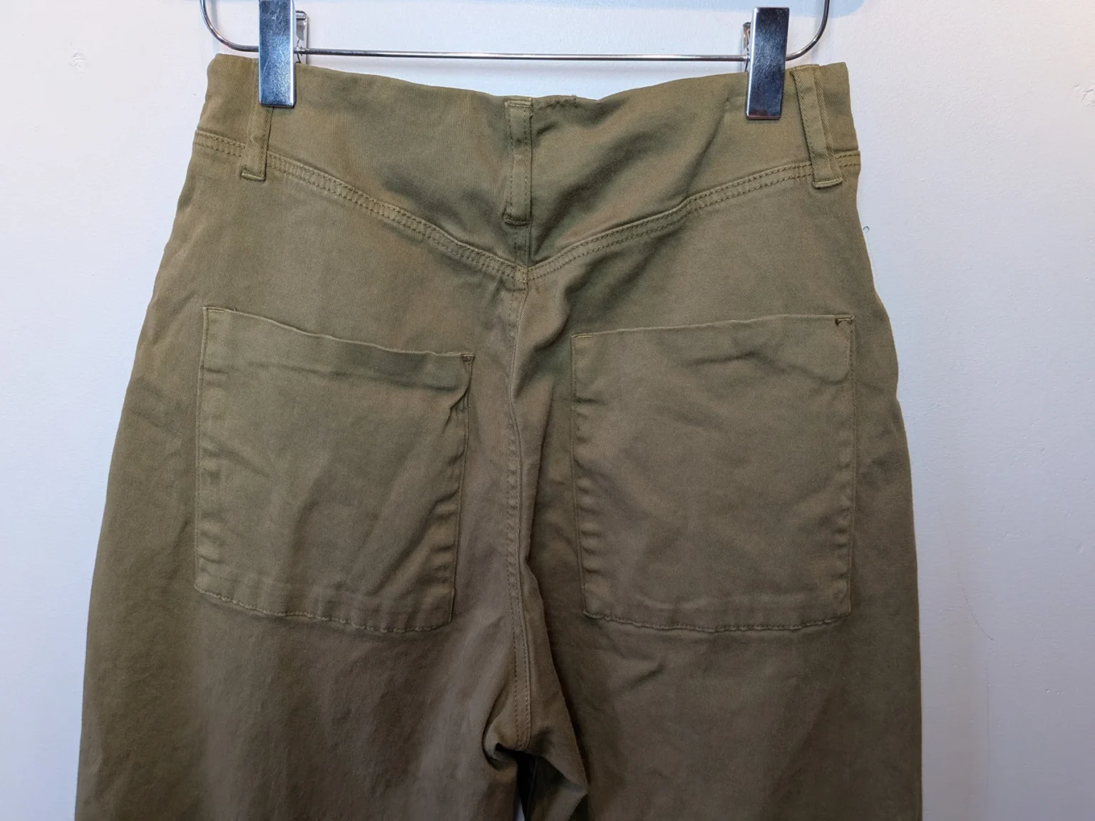 Image for ZARA Khaki trousers size 4 flare wide leg High waist