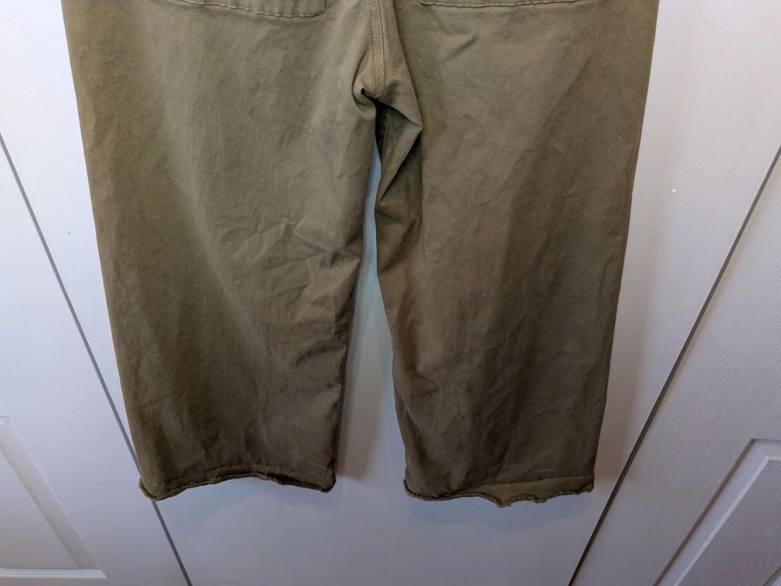 Image for ZARA Khaki trousers size 4 flare wide leg High waist