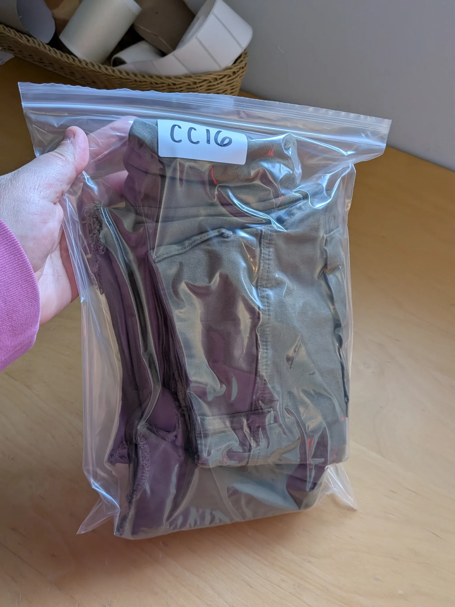 Image for ZARA Khaki trousers size 4 flare wide leg High waist
