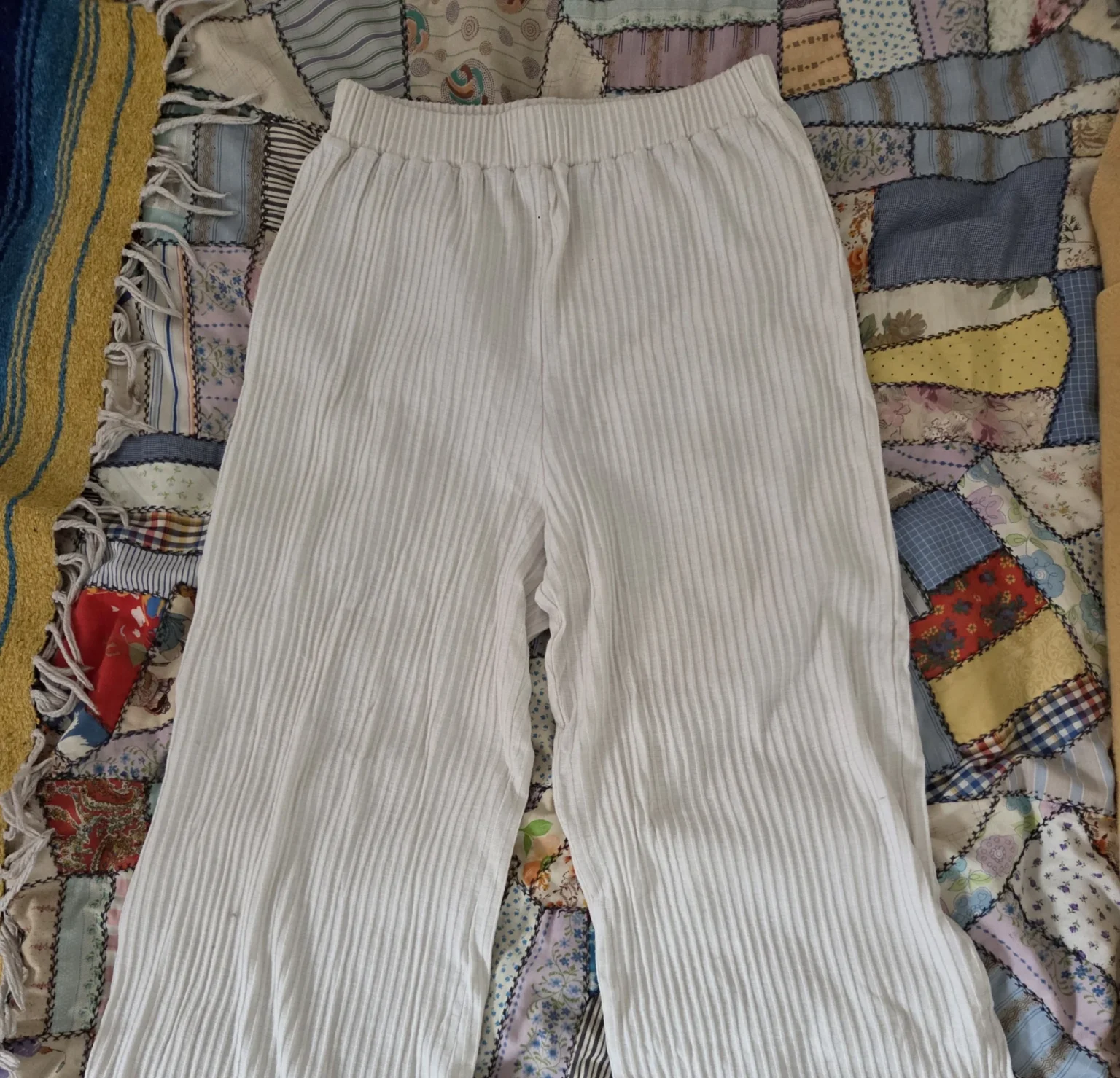 Featured image for Anya cream rib knit trousers