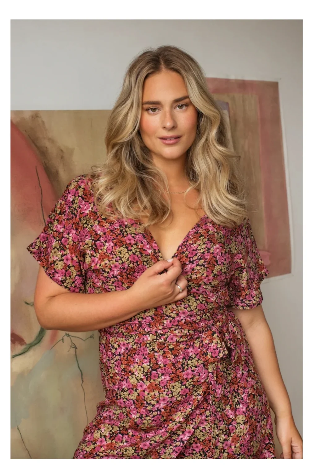 Image for Floral wrap dress by Dailystory