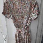 Thumbnail for Sage floral wrap dress