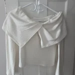 Thumbnail for Ribbed jumper with wide collar