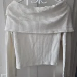 Thumbnail for Ribbed jumper with wide collar