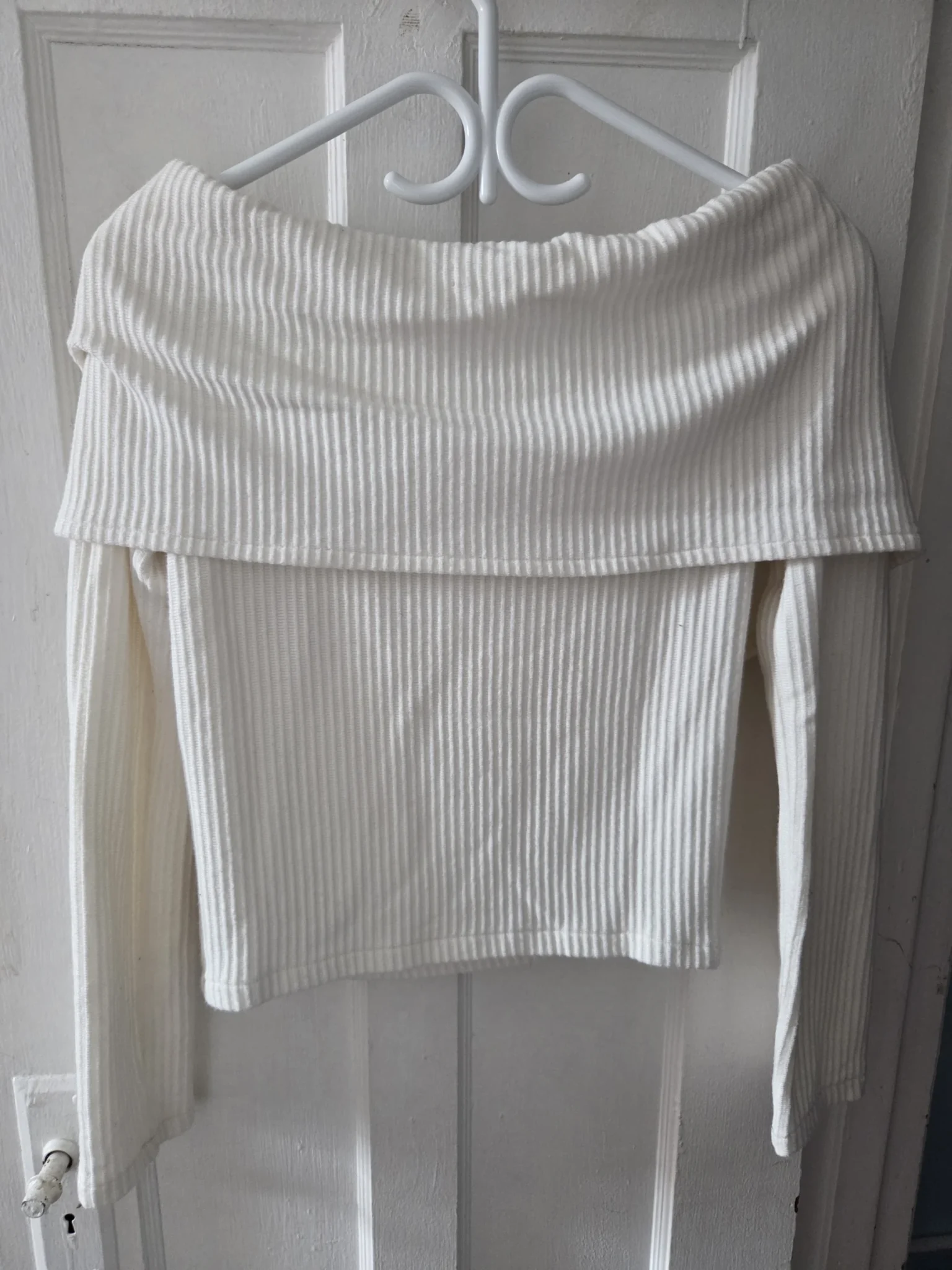 Image for Ribbed jumper with wide collar