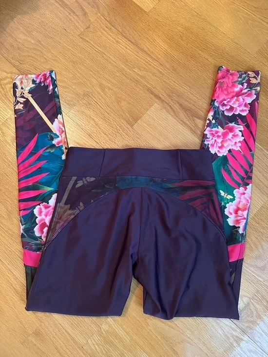 Image for Desigual patterned burgundy sports leggings