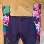 Thumbnail for Desigual patterned burgundy sports leggings