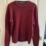 Featured thumbnail for Chandail mélange coton et cachemire bourgogne Tommy Hilfiger