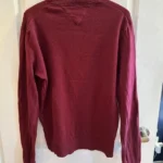 Thumbnail for Chandail mélange coton et cachemire bourgogne Tommy Hilfiger