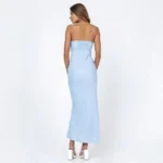 Thumbnail for Robe Longue Bleue à Dentelle Princess Polly Emily Blue Maxi Dress with Tie Fastening & Lace Details