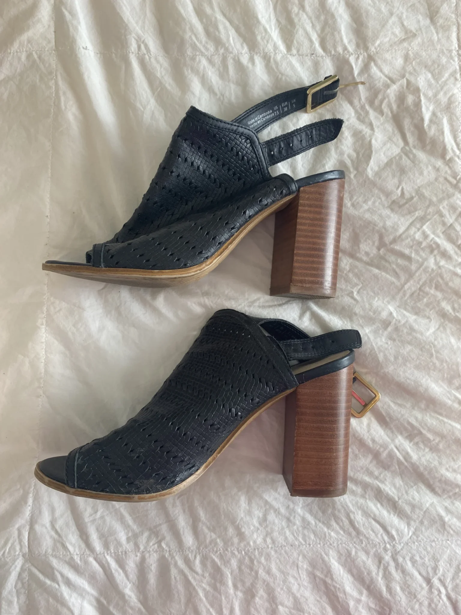Featured image for Leather high-heeled sandals