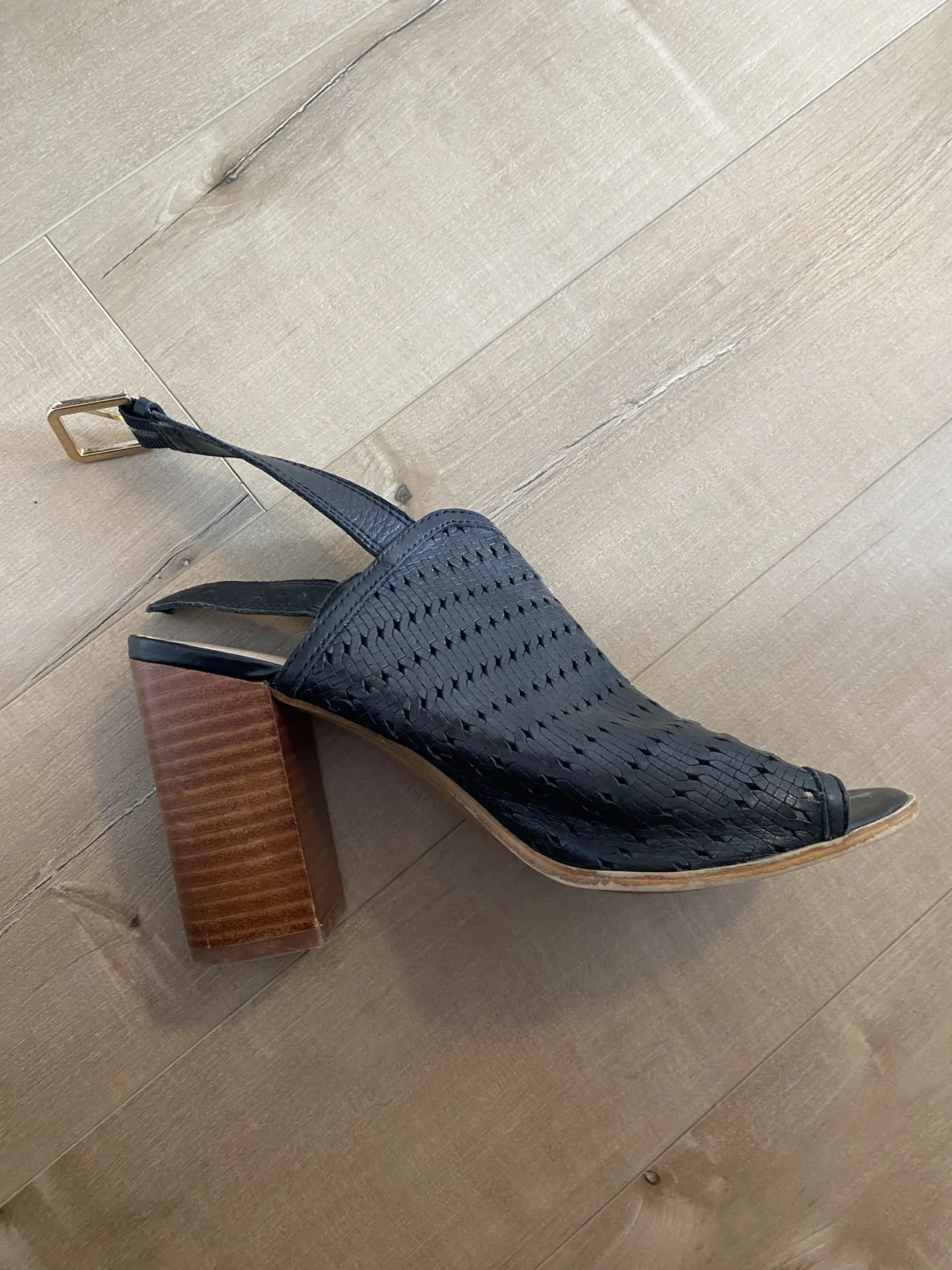Image for Leather high-heeled sandals