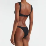 Thumbnail for Black Bikini Swimwear Set Gold Metal Detail - Ensemble Maillot de Bain Noir Détails Métal Doré